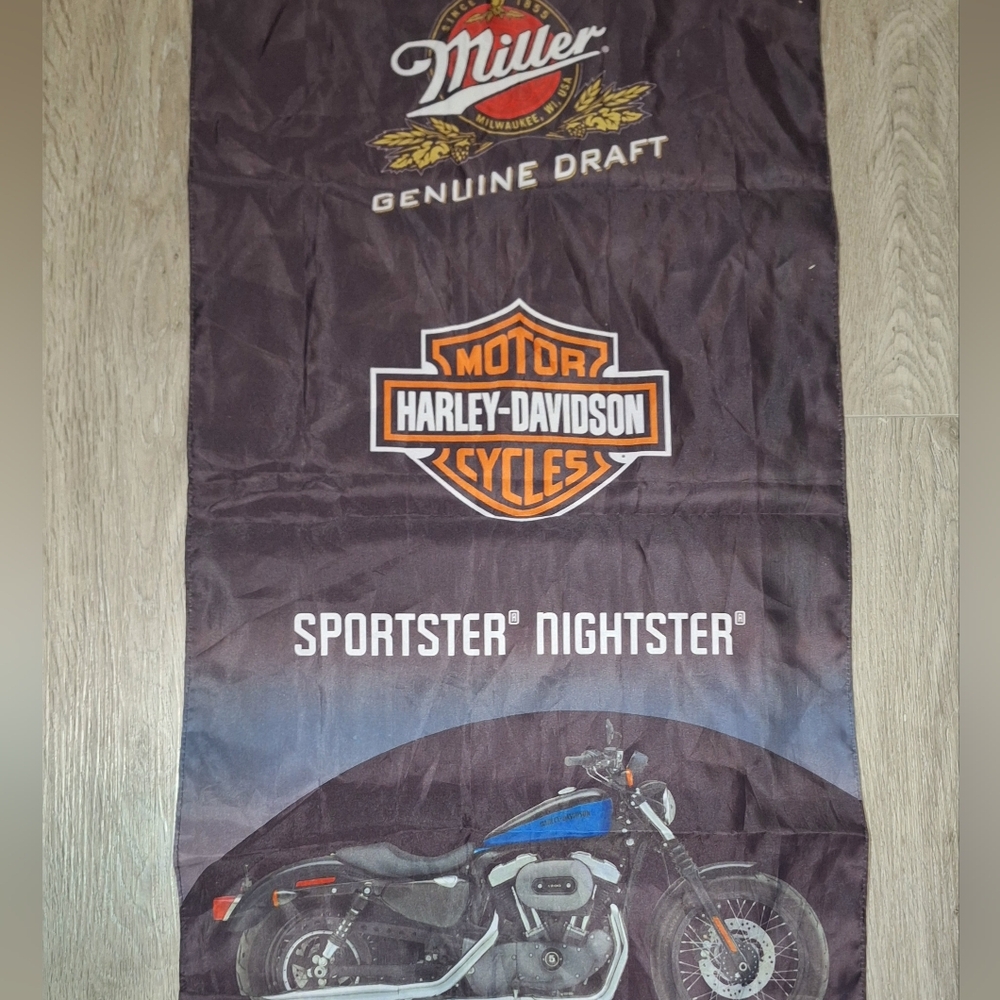 Harley Davidson Miller GD Flag Banner Sportster Nightster 18 X 37 - Picture 2 of 4